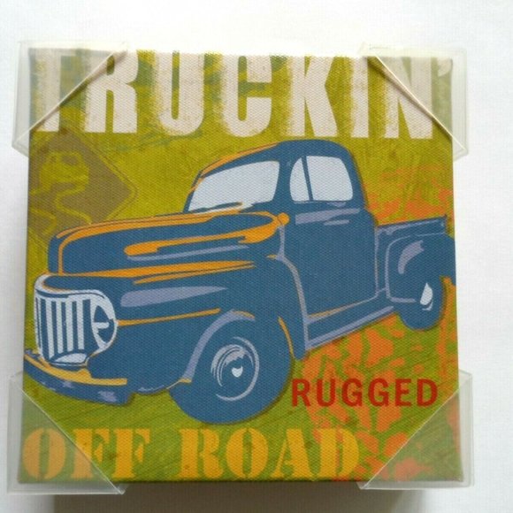 Oopsy Daisy too Fine Art For Kids "Truckin'" by Olika Studio - 6" x 6" x 1.5" - Picture 3 of 3